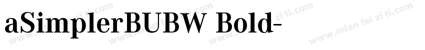 aSimplerBUBW Bold字体转换